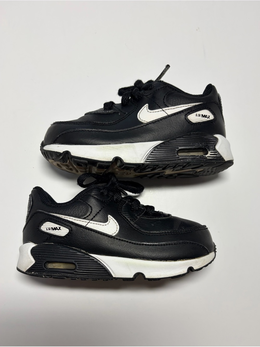Nike Kids' Black & White Air Max Sneakers 8C